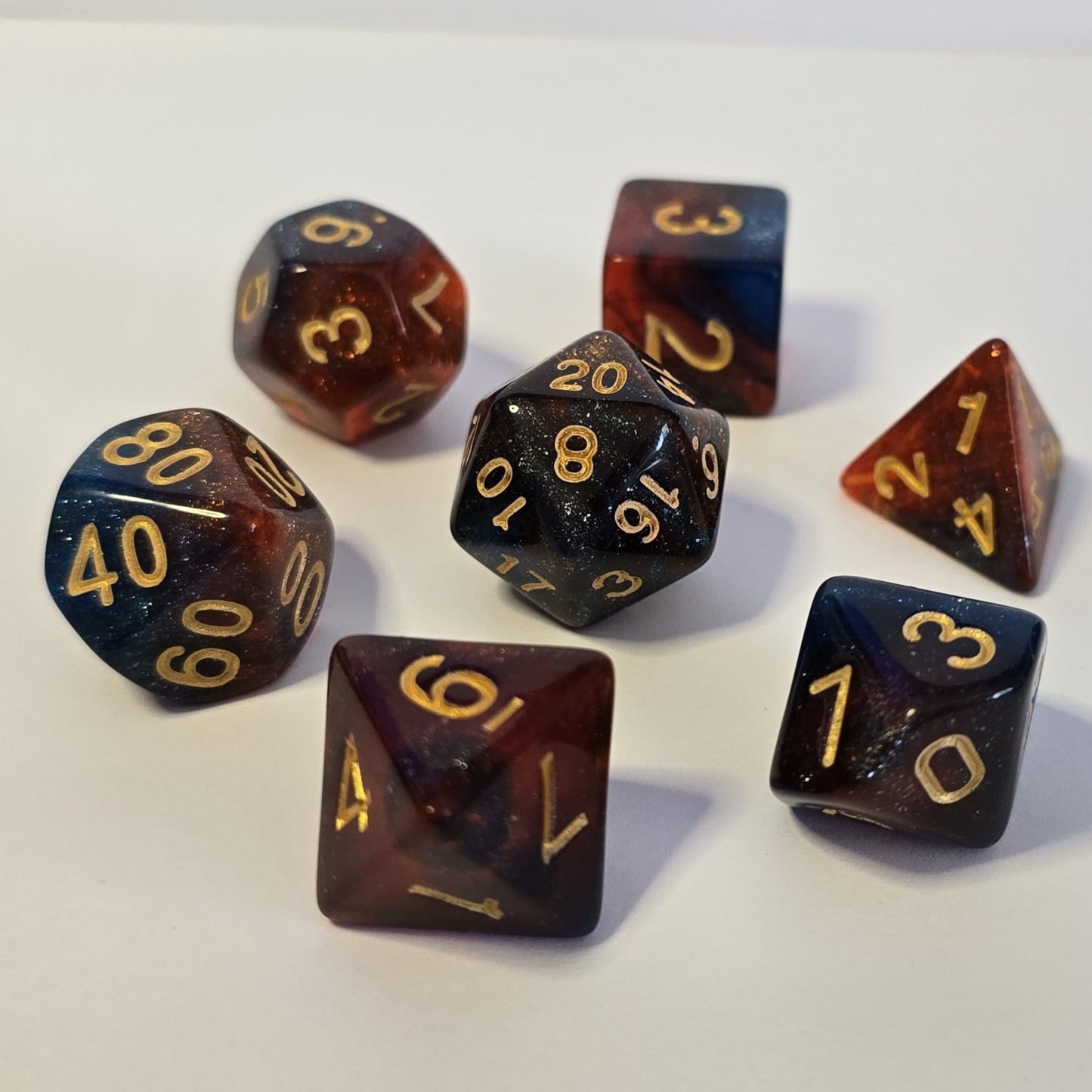 Crimson Eclipse FRP Zar Seti – DND, RPG Dice Set