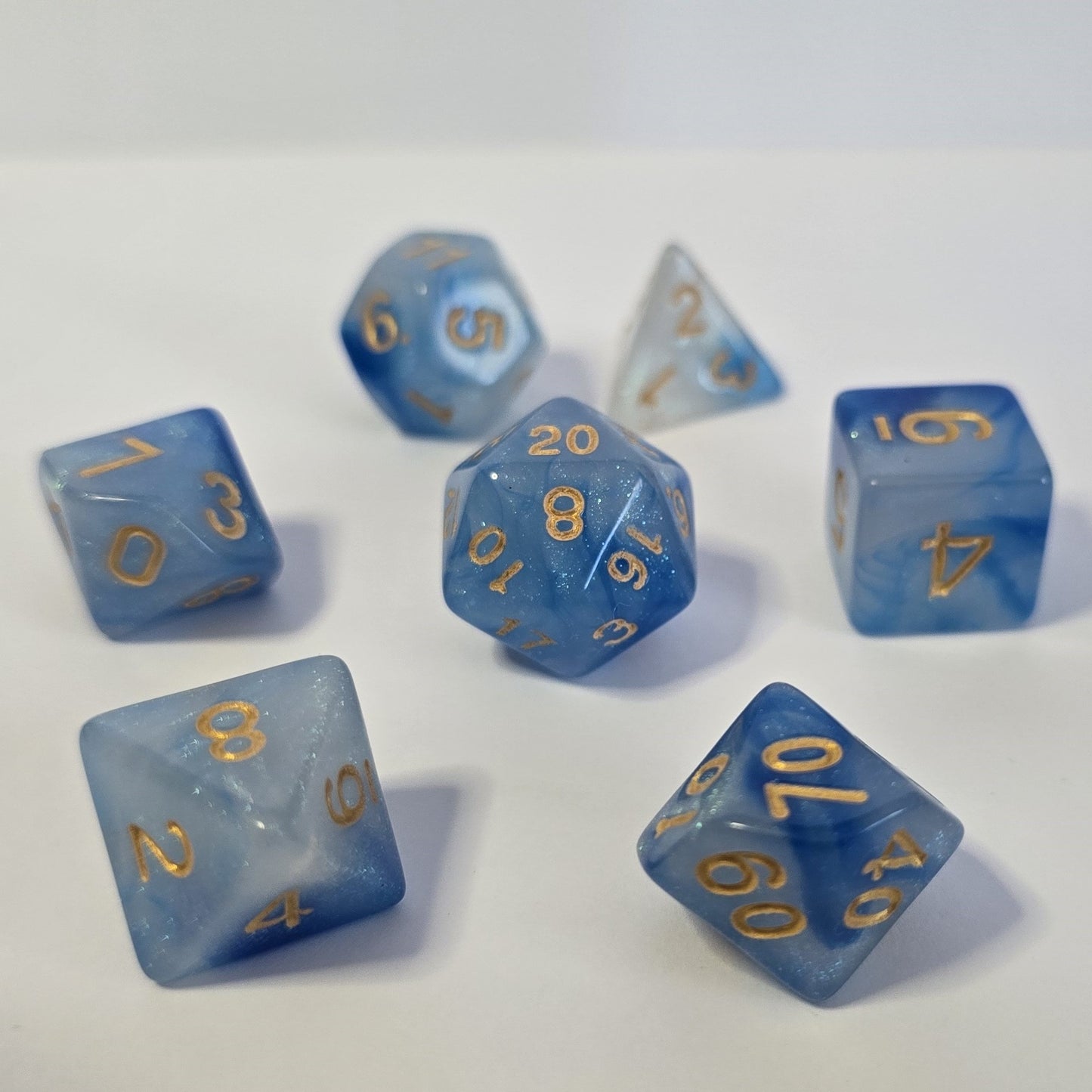 Azure Tide FRP Zar Seti – DND, RPG Dice Set