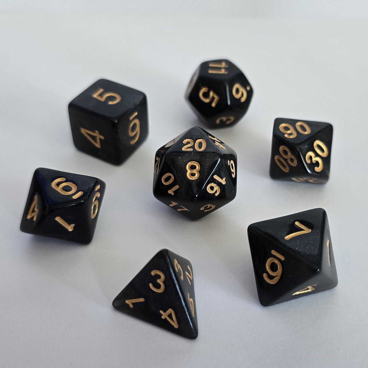 Obsidian Night FRP Zar Seti – DND, RPG Dice Set