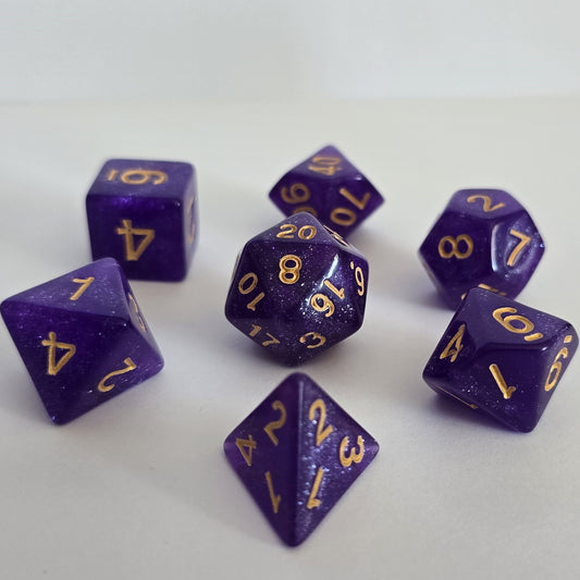 Royal Amethyst FRP Zar Seti – DND, RPG Dice Set