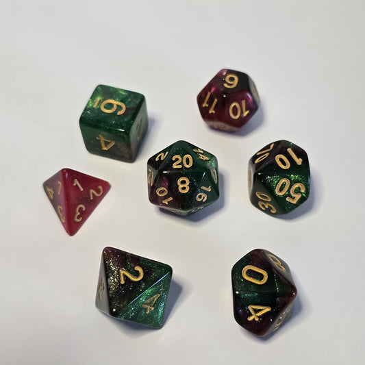 Emerald Eclipse FRP Zar Seti – DND, RPG Dice Set