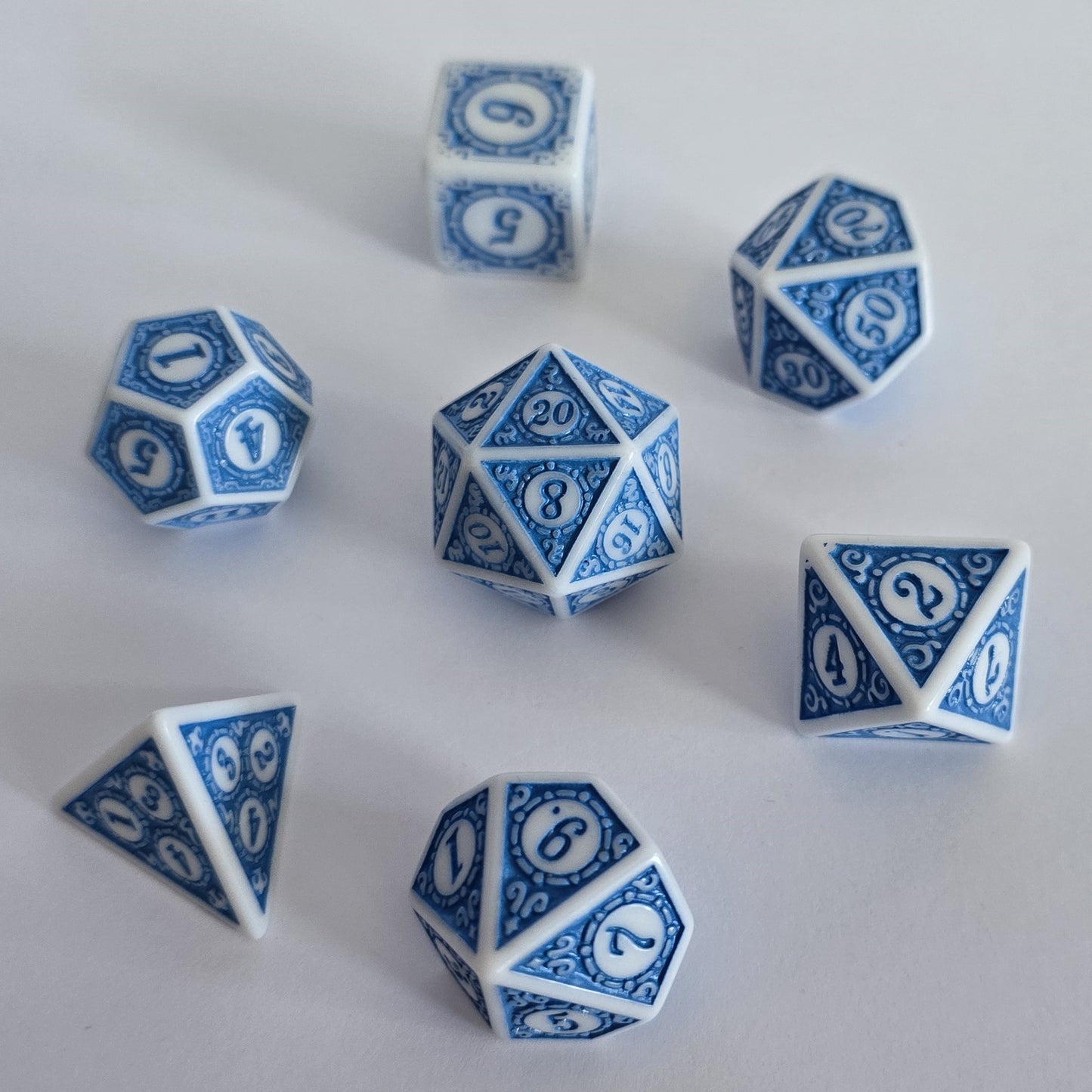 Azure Reliquary FRP Zar Seti – DND, RPG Dice Set
