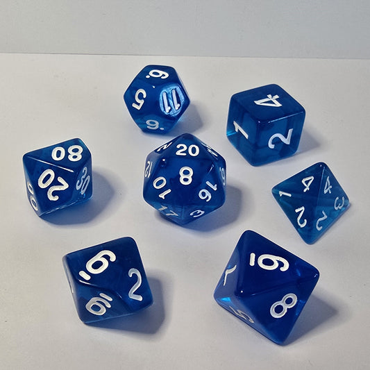 Azure Tide FRP Zar Seti – DND, RPG Dice Set