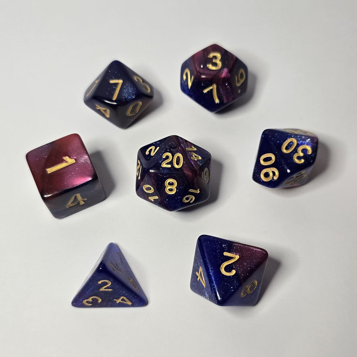 Midnight Rose Zar Seti – DND, RPG Dice Seti