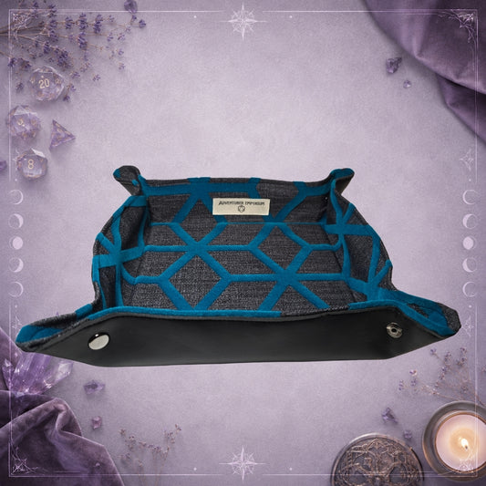 Dice Tray – Mavi Geometrik