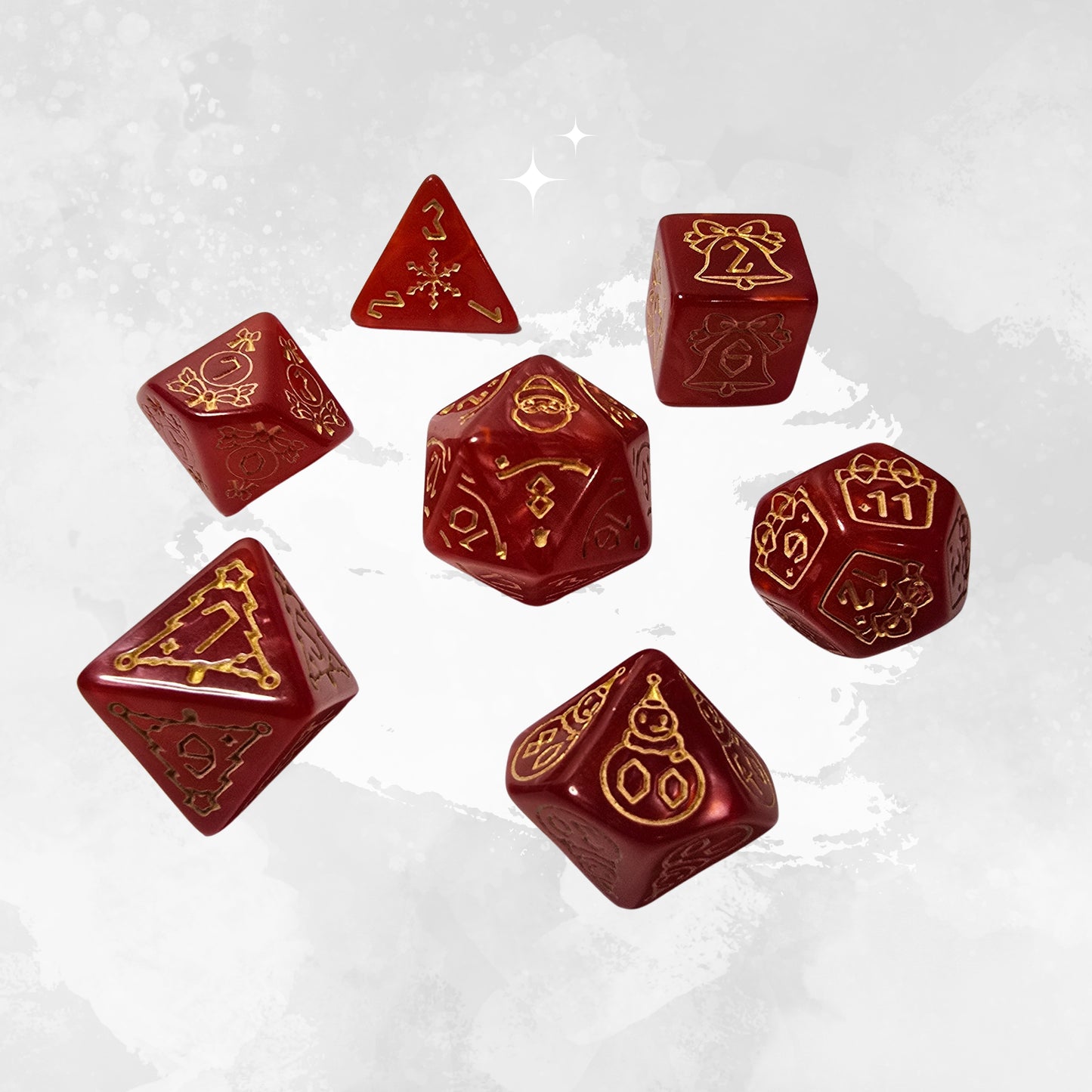 Merry Christmas Frp Zar Seti – DND, RPG Dice Set
