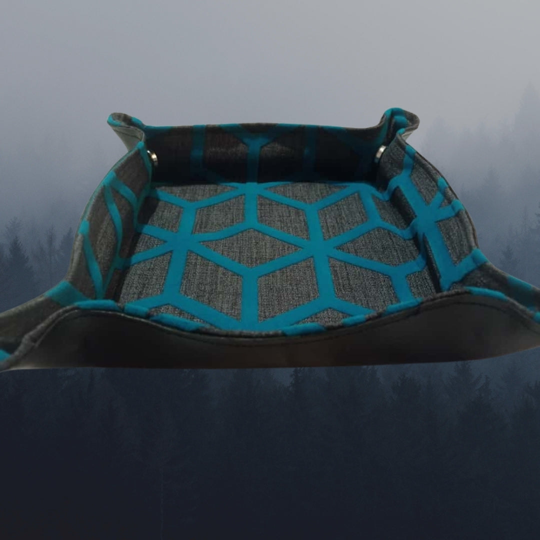 Dice Tray – Mavi Geometrik