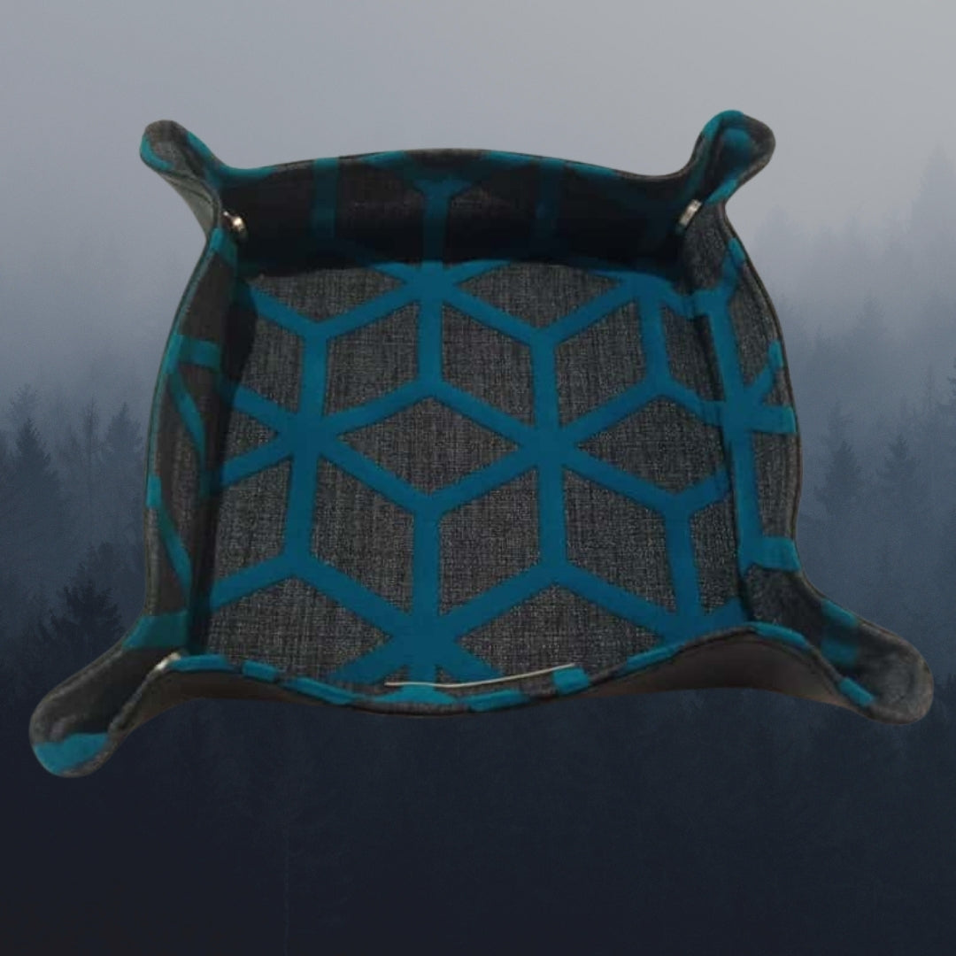 Dice Tray – Mavi Geometrik