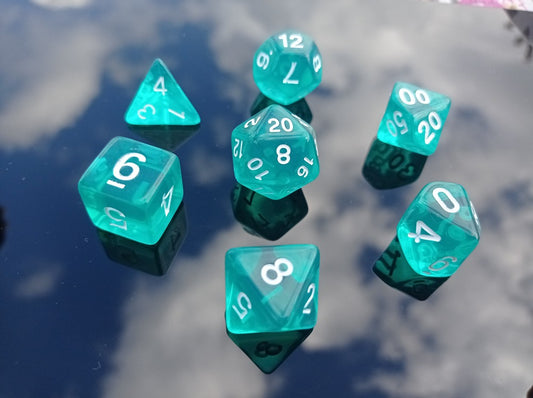 Sea Whisper Dice Set DnD FRP RPG Zar Seti