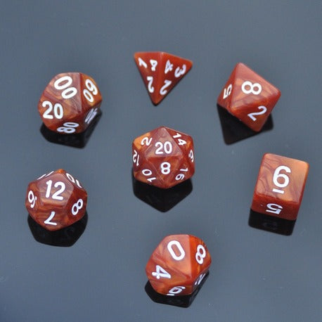 Sedefli Kahve Zar Seti DnD FRP RPG Zar Seti