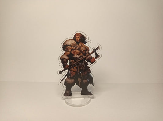Barbarian Male FRP DnD RPG Figür