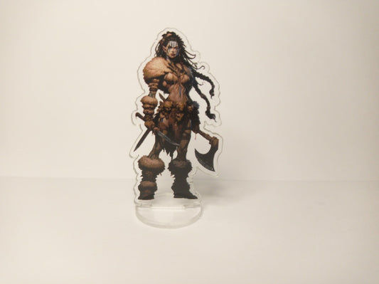 Barbarian Female FRP DnD RPG Figür