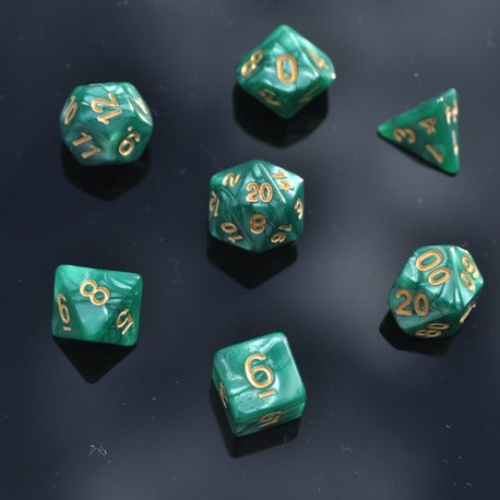 Emerald Dawn Dice Set DnD FRP RPG Zar Seti