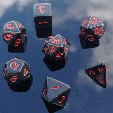 Crimson Curse Dice Set DnD FRP RPG Zar Seti