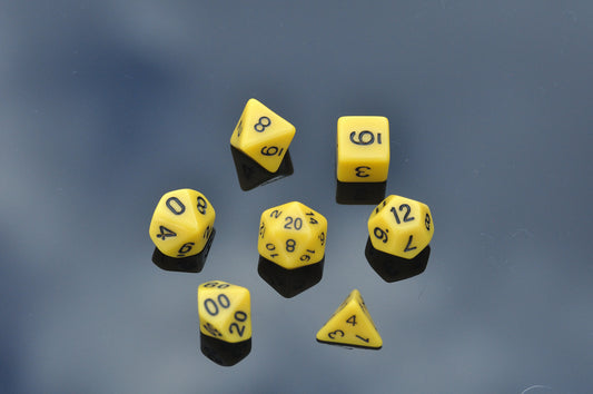 Klasik Sarı Zar Seti DnD FRP RPG Zar Seti