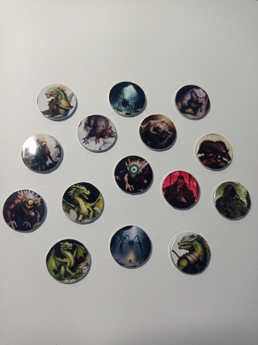 Monster Set – 15 Parça Düşman Tokenı