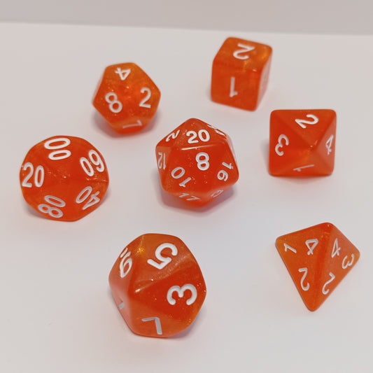 Ateş Parıltısı Zar Seti - DND, RPG ve FRP Masaüstü Oyun Zarları