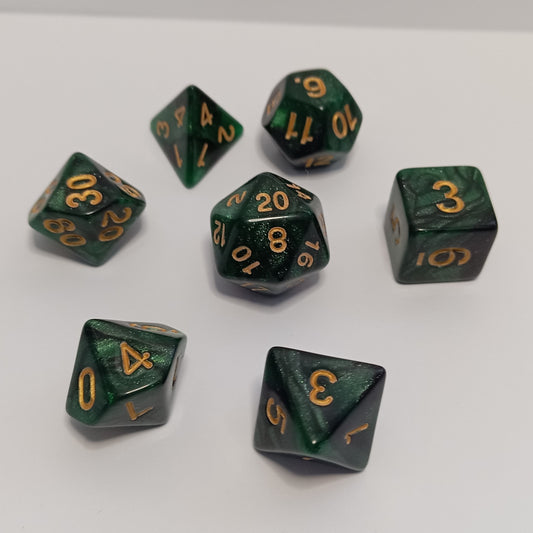 Zümrüt Zar Seti - DND, RPG ve FRP Masaüstü Oyun Zarları