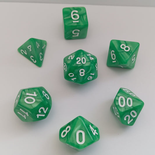 Yeşil Alev Zar Seti - DND, RPG ve FRP Masaüstü Oyun Zarları