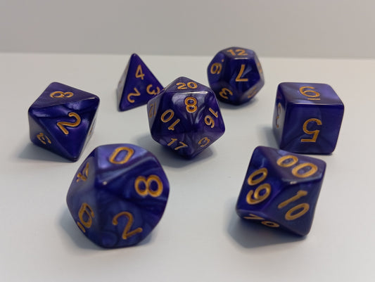 Kraliyet Işıltısı Zar Seti - DND, RPG ve FRP Masaüstü Oyun Zarları