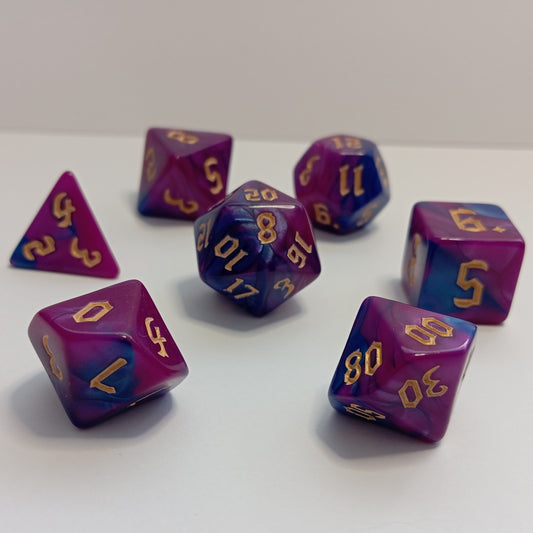 Efsunlu Gece Zar Seti - DND, RPG ve FRP Masaüstü Oyun Zarları