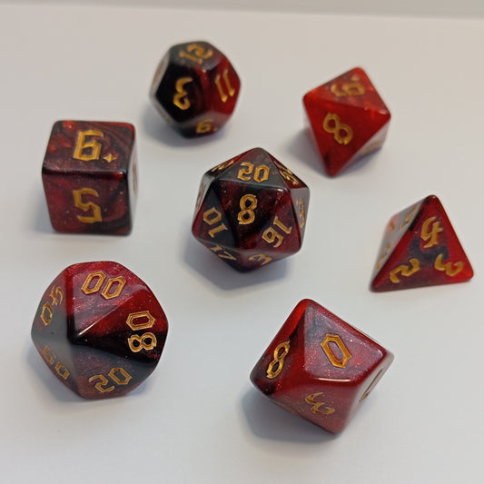 Gece Ateşi Zar Seti - DND, RPG ve FRP Masaüstü Oyun Zarlar