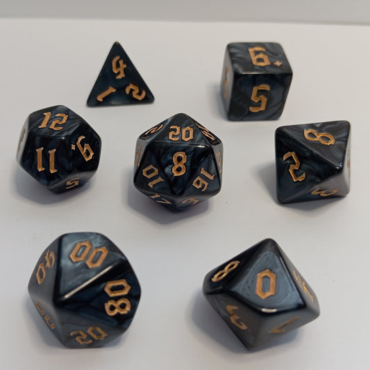 Antrasit Zar Seti - DND, RPG ve FRP Masaüstü Oyun Zarları