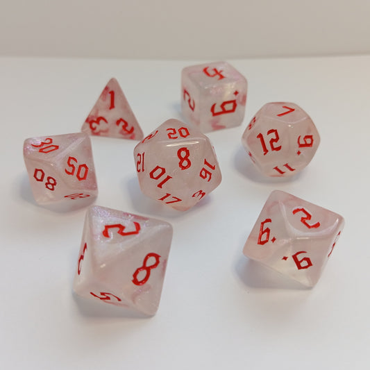 Beyaz Kıvılcım Zar Seti - DND, RPG ve FRP Masaüstü Oyun Zarları