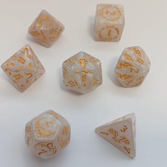 Buz Ejderhası Zar Seti - DND, RPG ve FRP Masaüstü Oyun Zarları