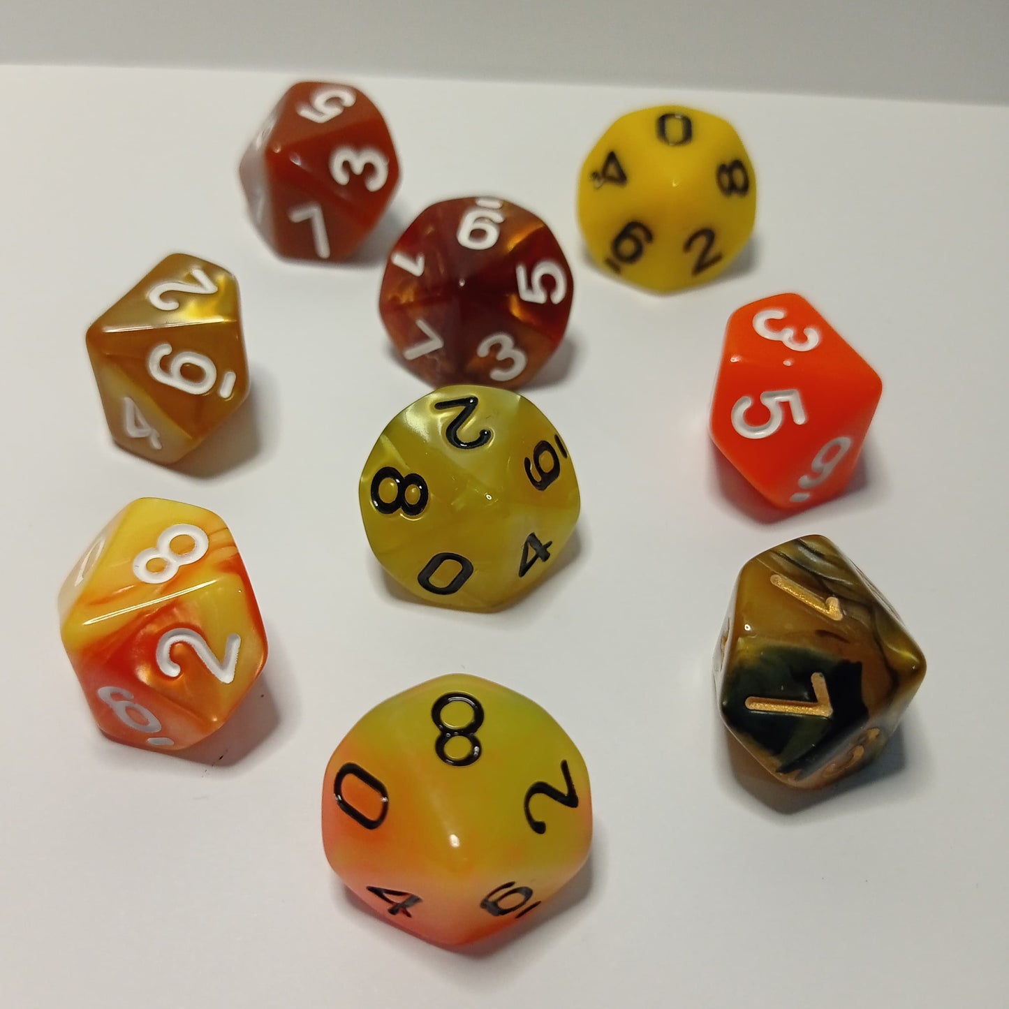 Güneş Kehanetleri - 9’lu d10 Zar Seti - DND, RPG ve Masaüstü Oyun Zarları