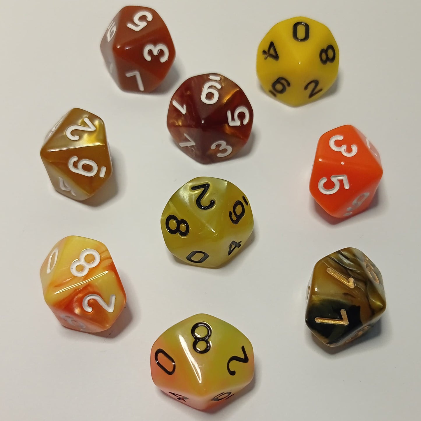 Güneş Kehanetleri - 9’lu d10 Zar Seti - DND, RPG ve Masaüstü Oyun Zarları