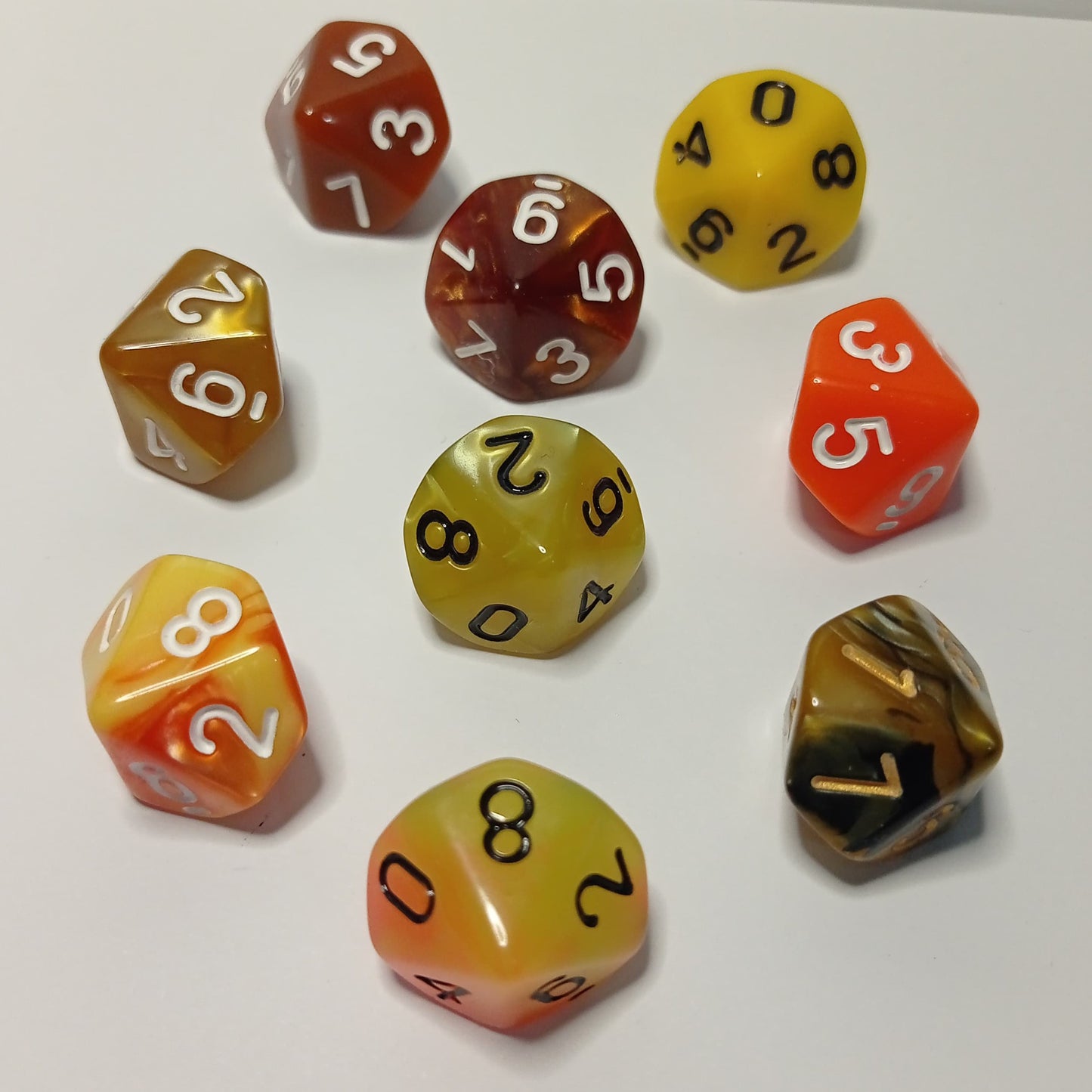 Güneş Kehanetleri - 9’lu d10 Zar Seti - DND, RPG ve Masaüstü Oyun Zarları