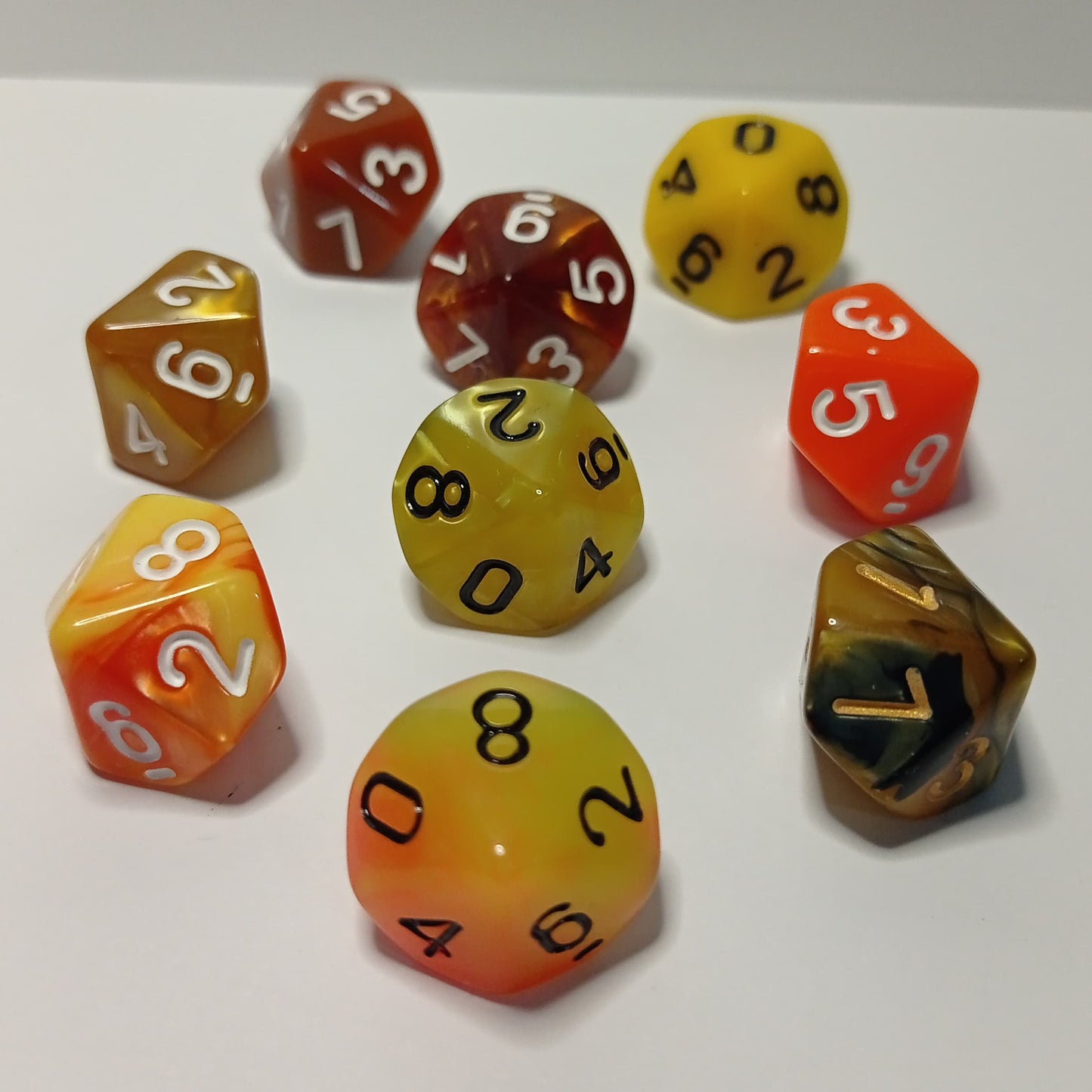 Güneş Kehanetleri - 9’lu d10 Zar Seti - DND, RPG ve Masaüstü Oyun Zarları