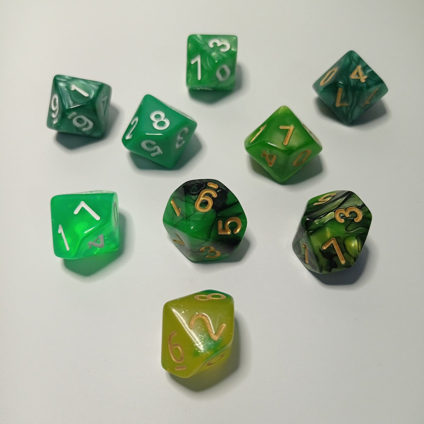 Doğa Kehanetleri - 9’lu d10 Zar Seti - DND, RPG ve Masaüstü Oyun Zarları