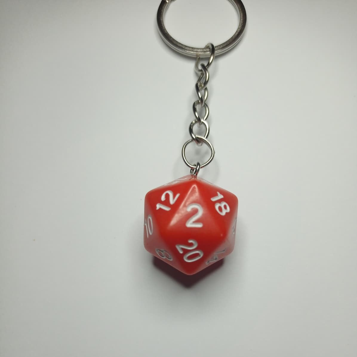 Kırmızı d20 Zar Anahtarlık