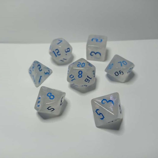 Glacial Glow Zar Seti - DND, RPG ve Masaüstü Oyun Zarları