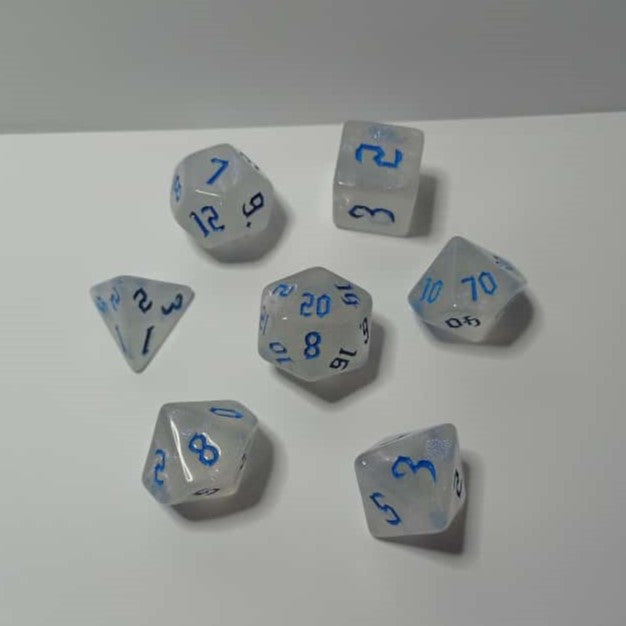 Glacial Glow Zar Seti - DND, RPG ve Masaüstü Oyun Zarları