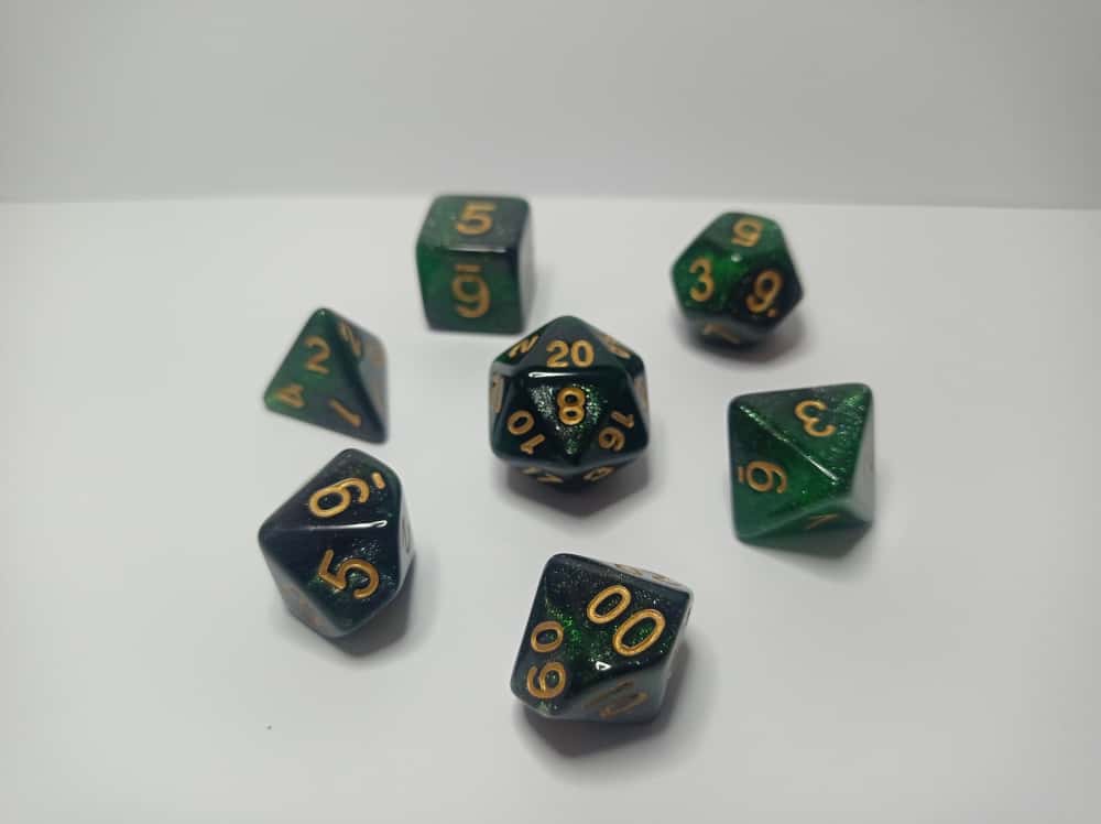 Emerald Shadow Zar Seti - DND, RPG ve Masaüstü Oyun Zarları