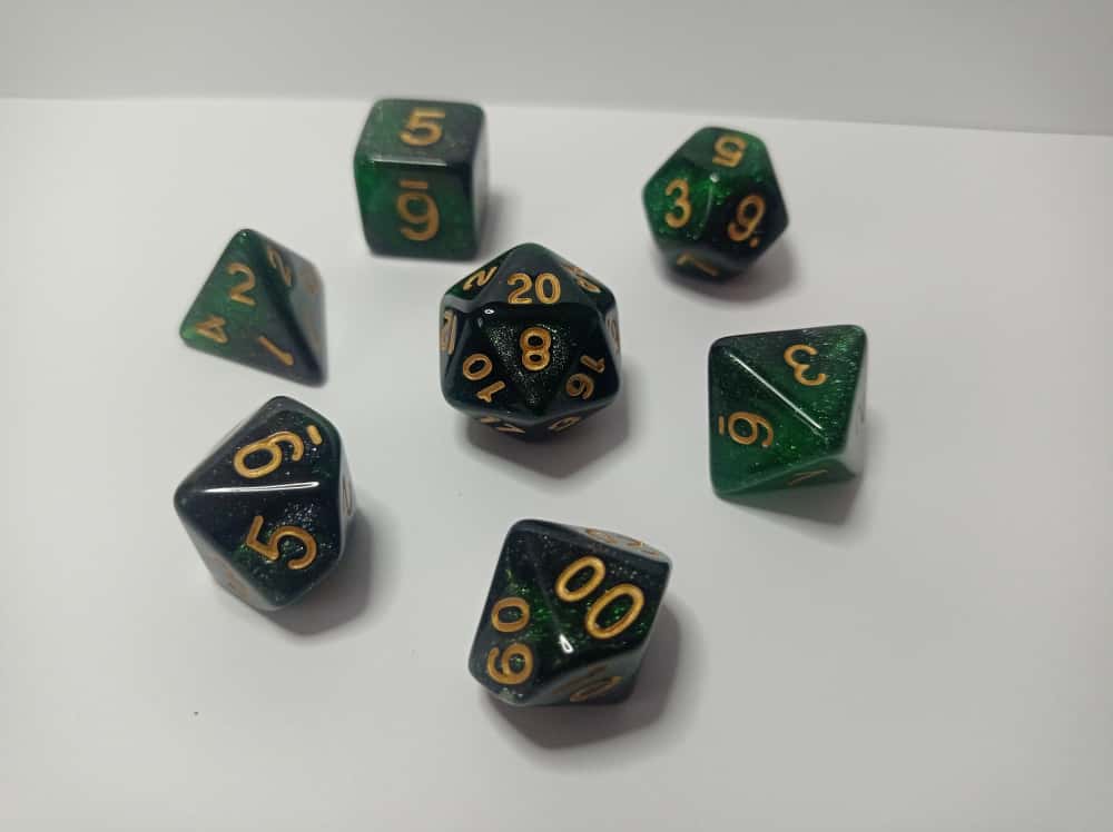 Emerald Shadow Zar Seti - DND, RPG ve Masaüstü Oyun Zarları