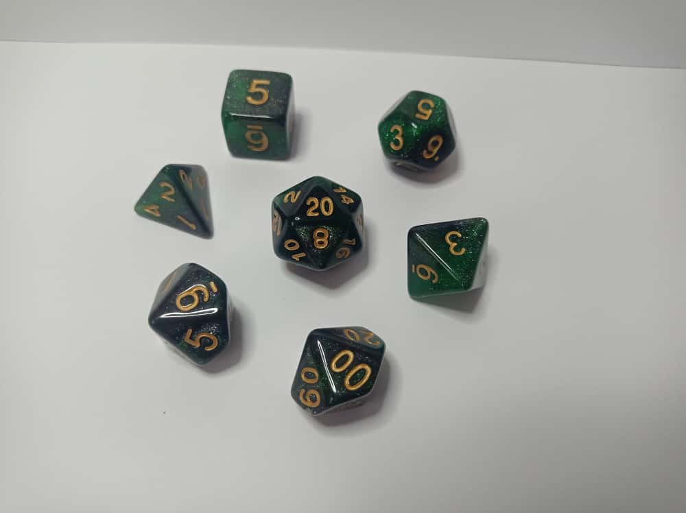 Emerald Shadow Zar Seti - DND, RPG ve Masaüstü Oyun Zarları