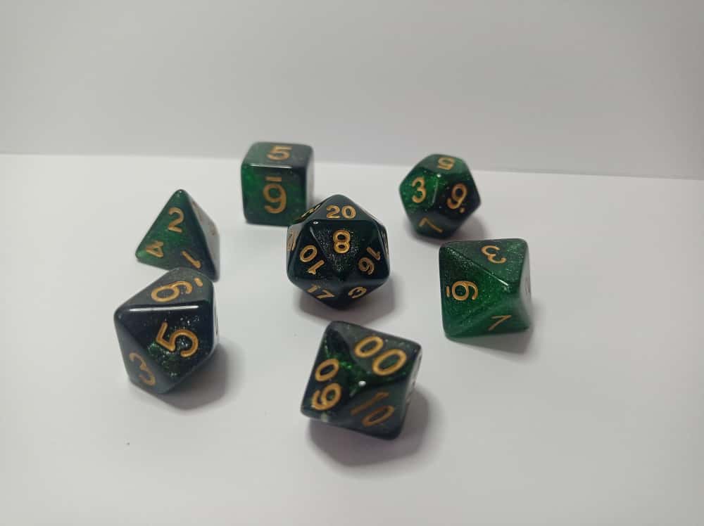 Emerald Shadow Zar Seti - DND, RPG ve Masaüstü Oyun Zarları