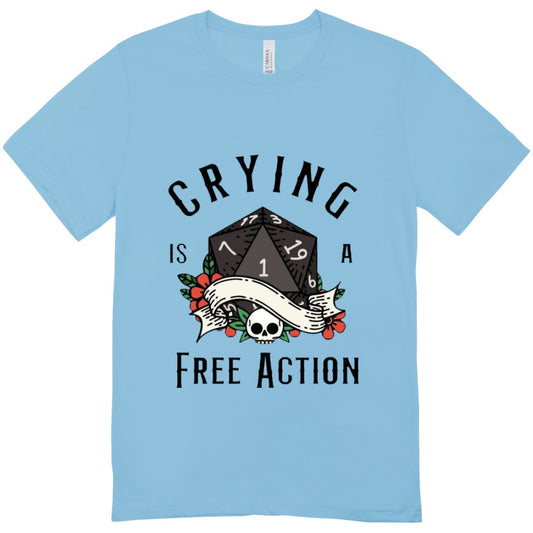 Crying is a Free Action Mavi Tshirt