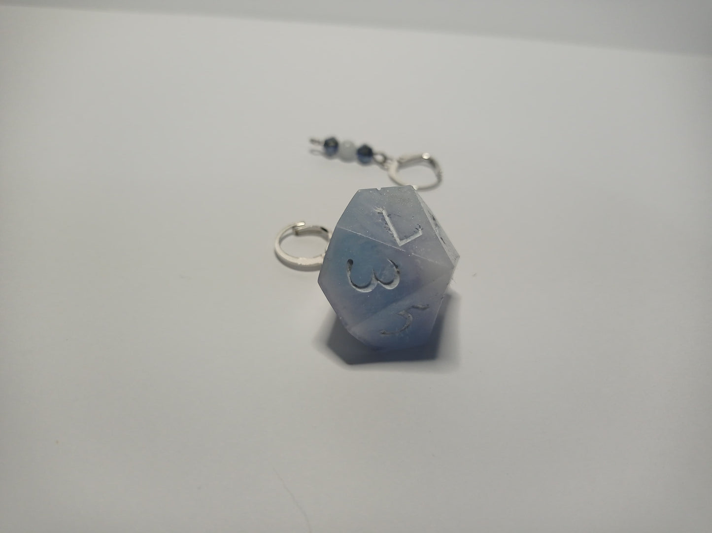 D10 Zar ve Aquamarin Orta Taşı Küpe