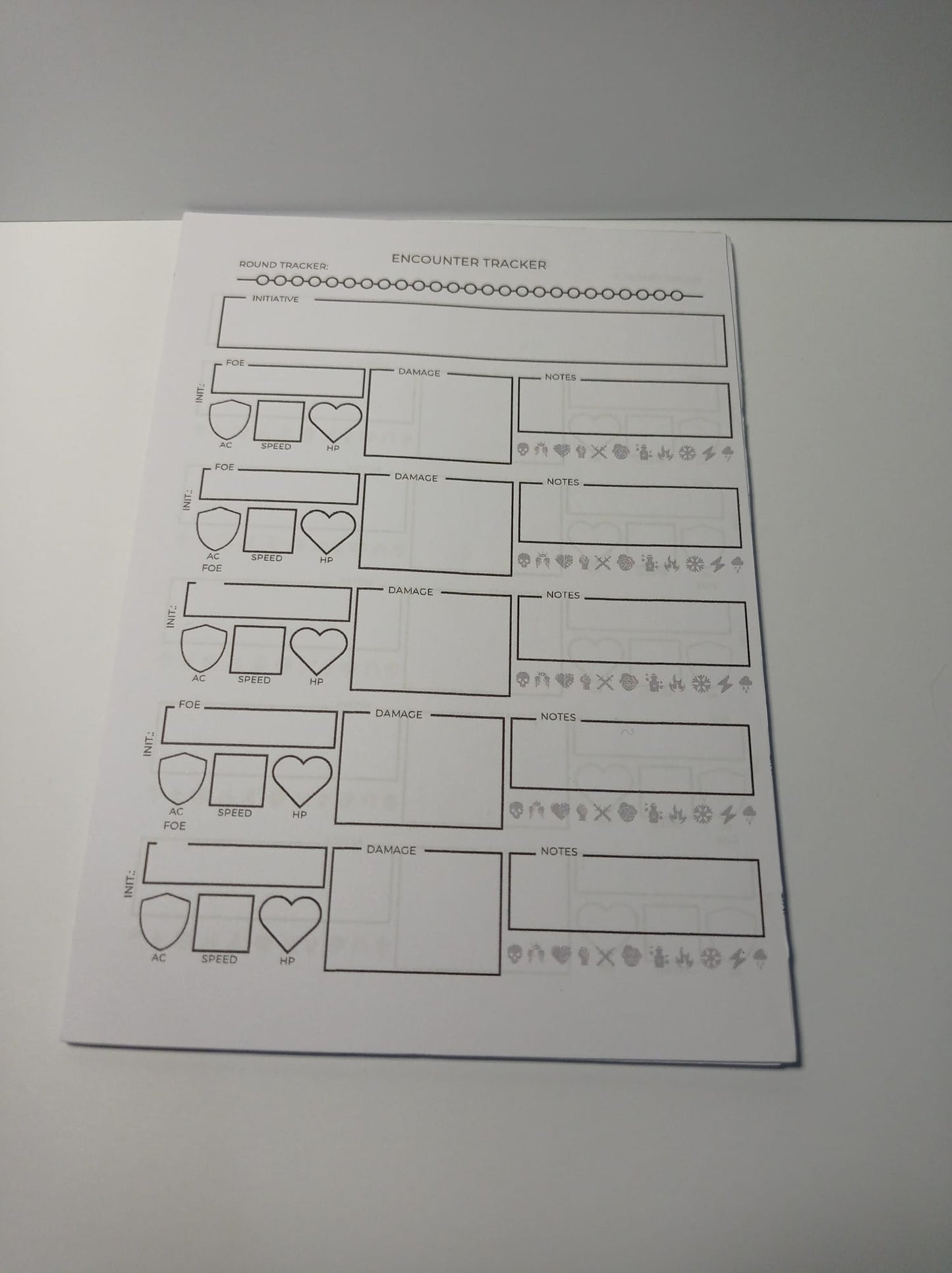 Encounter Tracker Blocknot