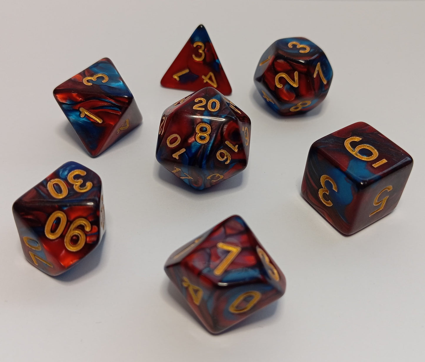 Alev ve Buz Zar Seti - DND, RPG ve FRP Masaüstü Oyun Zarları