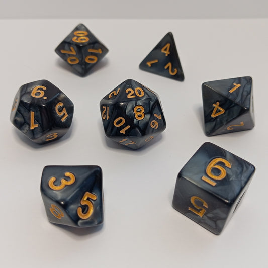 Gölge Çeliği Zar Seti - DND, RPG ve FRP Masaüstü Oyun Zarları