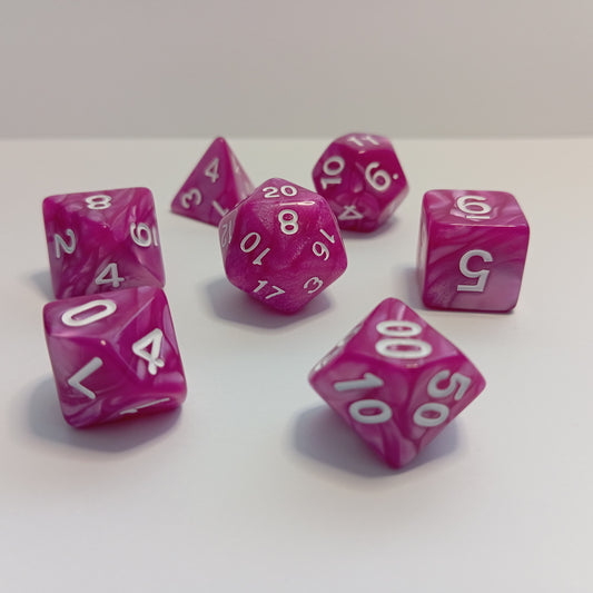 Büyülü Orkide Zar Seti - DND, RPG ve FRP Masaüstü Oyun Zarları