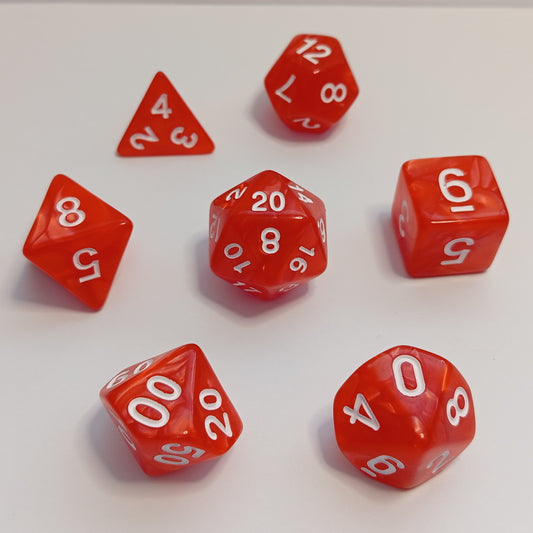 Kızıl İnci Zar Seti - DND, RPG ve FRP Masaüstü Oyun Zarları