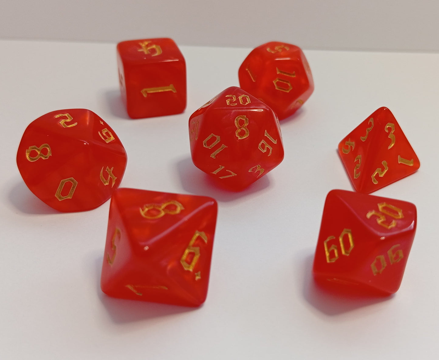 Runik Alev Zar Seti - DND, RPG ve FRP Masaüstü Oyun Zarları