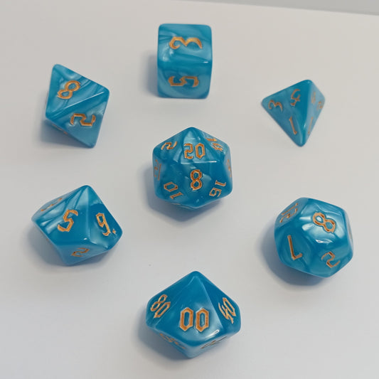 Buz Parıltısı Zar Seti - DND, RPG ve FRP Masaüstü Oyun Zarları